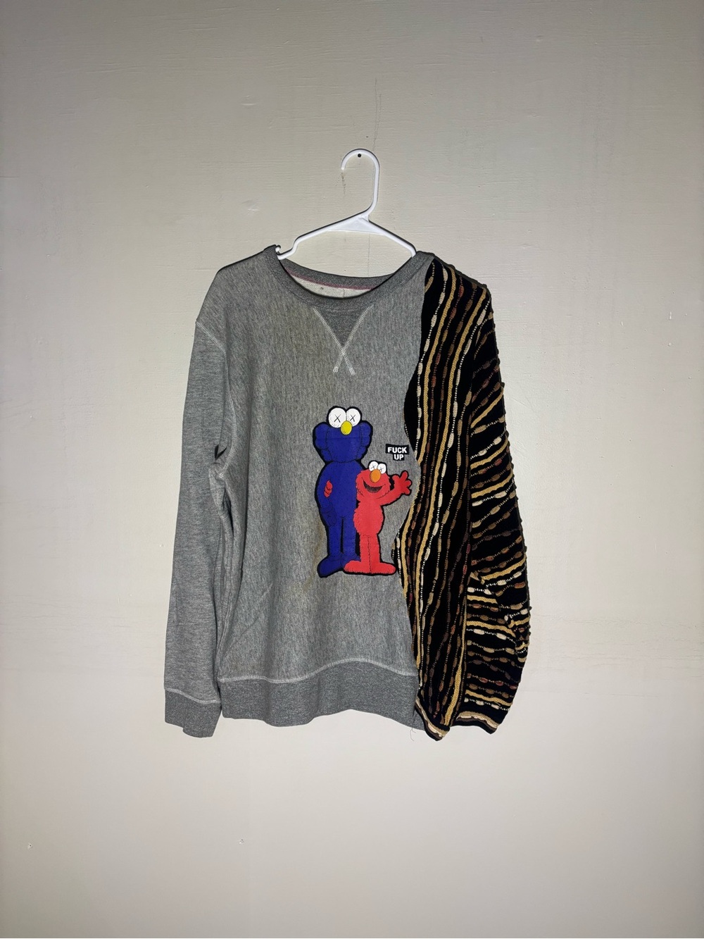 Gray Graphic Lightweight Shirt Jacket with Mixed-Print Sleeve